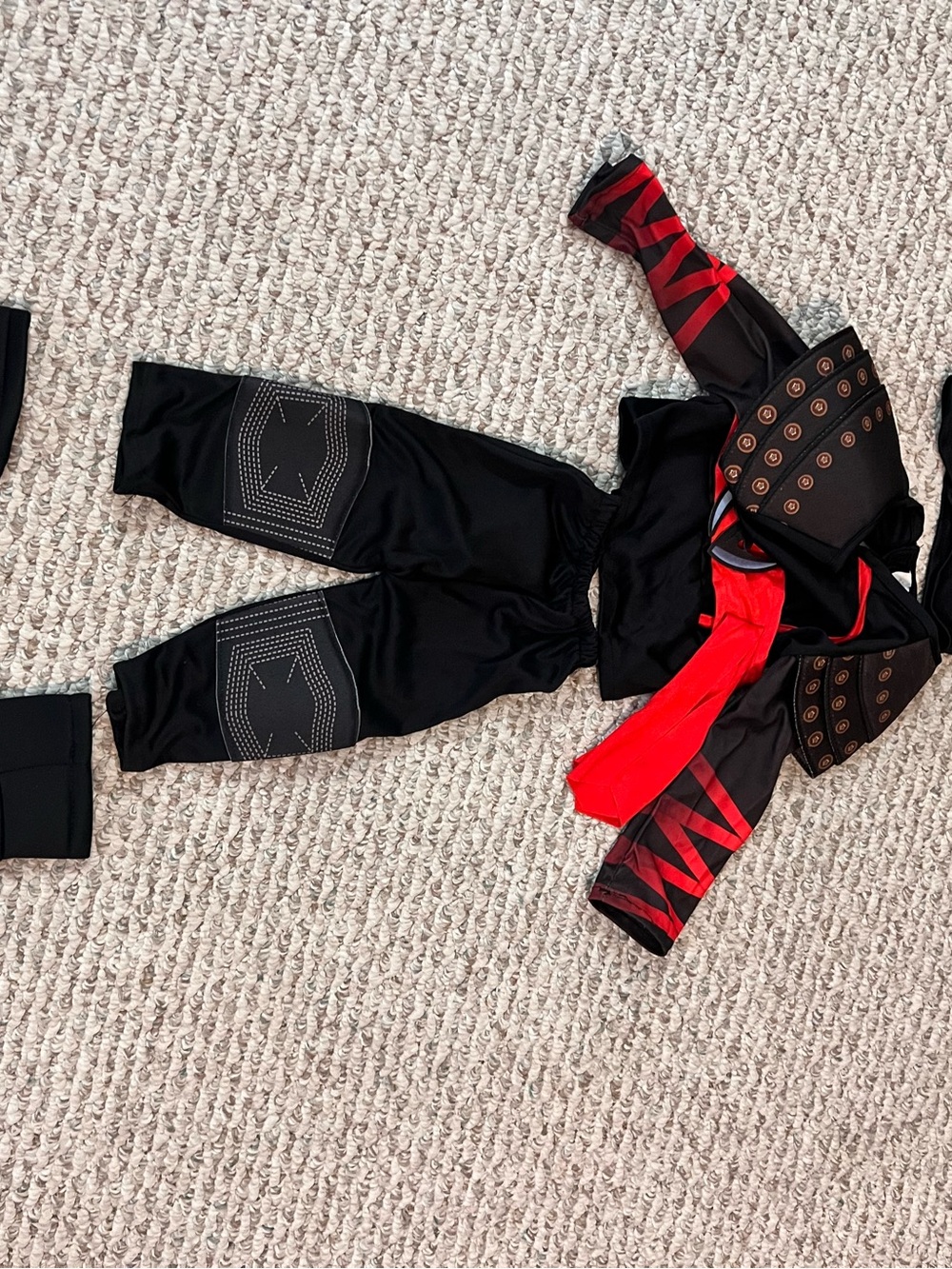 Baby Ninja Costume in Black and Red - Classic Infant Dress-Up - Picture 3 of 6